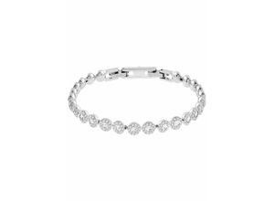 9009650711732 - Armband SWAROVSKI ANGELIC WEISS RHODINIERT 5071173 Armbänder Gr M Metall silberfarben (silberfarben kristallweiß) Damen Armbänder Silber mit Kristallen