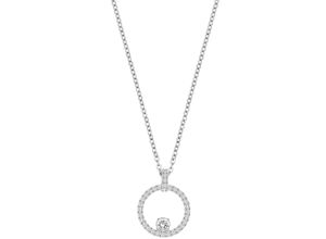 9009651986863 - Kette mit Anhänger SWAROVSKI CREATIVITY CIRCLE WEISS RHODINIERT 5198686 Halsketten Gr Metall Länge 43 cm silberfarben (silberfarben kristallweiß) Damen Ketten mit Anhänger