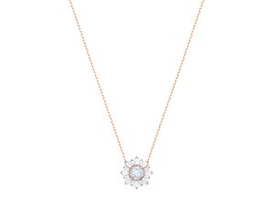 9009654513769 - Kette mit Anhänger SWAROVSKI Sunshine weiss rosé Vergoldung 5451376 Halsketten Gr Metall Länge 435 cm rosegold (roségoldfarben kristallweiß kristallweiß) Damen Ketten mit Anhänger