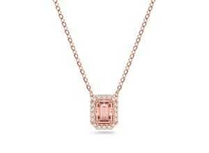 9009656149331 - Kette mit Anhänger SWAROVSKI Millenia Octagon-Schliff 5598421 5599177 5614926 5614933 Halsketten Gr Metall Länge 43 cm rosegold (roségoldfarben rosa kristallweiß) Damen Ketten mit Anhänger Kristall Zirkonia (synth)