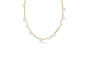 9009656180334 - Collier SWAROVSKI Constella 5618033 Halsketten Gr Metall Länge 54 cm goldfarben (gelbgoldfarben kristallweiß kristallweiß) Damen Colliers mit Kristall