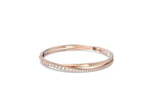 9009656205525 - Armreif SWAROVSKI Twist 5620552 Armbänder Gr Metall rosegold (roségoldfarben kristallweiß kristallweiß) Damen Armreifen mit Kristall