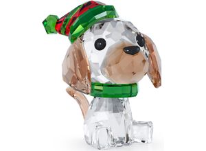 9009656258569 - Dekofigur SWAROVSKI Kristallfigur Hund Holiday Cheers Beagle 5625856 Dekofiguren Gr B H T 38 cm x 41 cm x 28 cm bunt (grün braun rot schwarz kristallweiß) Weihnachtsengel Weihnachtsfiguren Kristall