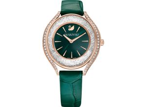 9009656440780 - Quarzuhr SWAROVSKI CRYSTALLINE AURA 5644078 Armbanduhren rosegold (grün) Damen Armbanduhr Damenuhr Swarovski-Kristalle Swiss Made