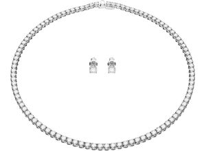 9009656477304 - Schmuckset SWAROVSKI Matrix Tennis Set Rundschliff 5647730 Schmuck-Sets silberfarben (metallfarben kristallweiß kristallweiß) Damen Brautschmuck mit Kristallen