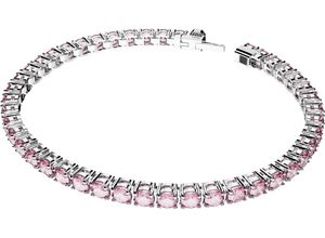 9009656489314 - Tennisarmband SWAROVSKI Matrix Rundschliff Armbänder Gr M Metall rosa (metallfarben rosa rosa) Damen Tennisarmbänder