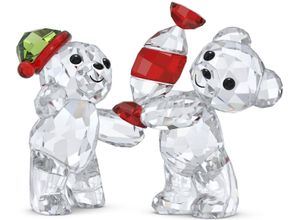 9009656526422 - Dekofigur SWAROVSKI Kris Bear Holiday Annual Edition 2023 5652642 Dekofiguren Gr B H T 330 cm x 480 cm x 580 cm Teddy bunt (kristallweiß rot grün schwarz) Weihnachtsengel Weihnachtsfiguren Kristall