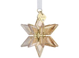 9009656535776 - Dekohänger SWAROVSKI ORNAMENT FESTIVE 3D 2023 5651397 5653577 Gr B H 46 cm x 590 cm weiß (champagner goldfarben weiß) Weihnachtsdekoanhänger Kristall