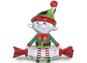 9009656554357 - Dekofigur SWAROVSKI Holiday Cheers Dulcis Elf 5655435 Dekofiguren Gr B H T 290cm x 510cm x 530cm Elf Bonbon bunt (kristallweiß-rot-grün-schwarz-weiß-goldfarben) Kristall