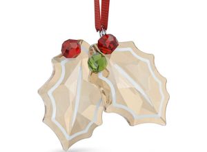 9009656562772 - Dekohänger ORNAMENT HOLLY LEAVES Stechpalmenblätter 5656277 (1 St) Swarovski® Kristall goldfarben|grün|rot|weiß