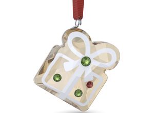 9009656562789 - Dekohänger SWAROVSKI ORNAMENT GIFT Geschenk 5656278 Gr B H 14 cm x 380 cm bunt (champagnerfarben weiß grün rot metallfarben) Weihnachtsdekoanhänger