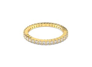 9009656562932 - Fingerring SWAROVSKI Vitorre Rundschliff 5655703 5656293 5656300 5656297 Fingerringe Gr 50 Metall 18 mm goldfarben (gelbgoldfarben kristallweiß kristallweiß) Damen Fingerringe mit Kristall