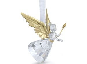 9009656570081 - Dekohänger SWAROVSKI ORNAMENT ANGEL Engel 5657008 Gr B H 62 cm x 780 cm weiß (kristallweiß goldfarben weiß) Weihnachtsdekoanhänger Kristall