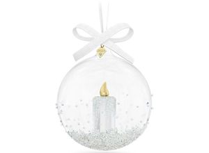 9009656584392 - Dekohänger BALL ORNAMENT 2023 Weihnachtskugel mit Kerze 5658439 (1 St) Swarovski® Kristall goldfarben|weiß