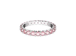 9009656588567 - Fingerring SWAROVSKI Matrix Rundschliff Fingerringe Gr 55 Metall rosa (metallfarben rosa rosa) Damen Fingerringe mit Kristall