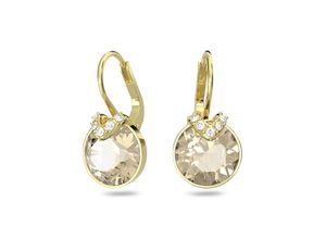 9009656620939 - Paar Ohrhänger SWAROVSKI Bella V Drop-Ohrhänger Rundschliff 5662093 5662114 Ohrringe Gr Metall gelb (gelbgoldfarben goldfarben goldfarben) Damen Ohrhänger mit Kristall