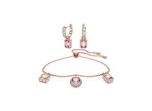 9009656629239 - Schmuckset SWAROVSKI Stilla 5662923 Schmuck-Sets rosa (metallfarben roségoldfarben kristallweiß rosa champagner rot rot) Damen Brautschmuck mit funkelnden Zirkonia (synth) und Kristallen