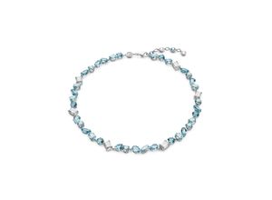 9009656660072 - Collier SWAROVSKI GEMA 5666007 Halsketten Gr Metall Länge 43 cm Breite 266 mm bunt (metallfarben kristallweiß blau blau) Damen Colliers mit Kristall