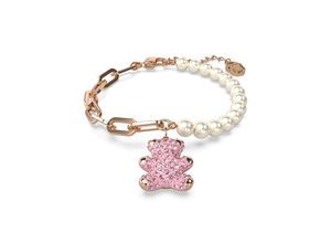 9009656691694 - Armband SWAROVSKI TEDDY BEAR 5669169 Armbänder Gr M Metall-Perlen rosegold (roségoldfarben rosa weiß rosa) Damen Perlenarmbänder mit Kristall - Perle