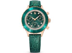 9009656729311 - Chronograph SWAROVSKI OCTEA CHRONO Armbanduhren grün Damen Quarzuhren Armbanduhr Quarzuhr Damenuhr Swarovski-Kristalle Swiss Made