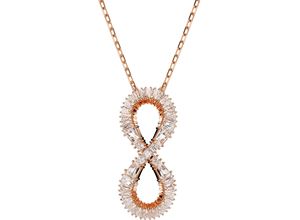 9009656776230 - Kette mit Anhänger SWAROVSKI Hyperbola Unendlichkeit 5677623 Halsketten Gr Metall Länge 45 cm rosegold (roségoldfarben kristallweiß kristallweiß) Damen Ketten mit Anhänger