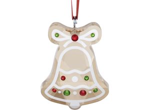 9009656815809 - Dekohänger SWAROVSKI Sammelfigur Holiday Cheers Lebkuchen Glocke Ornament 5681580 Gr B H T 155 cm x 433 cm x 321 cm bunt (champagnerfarben weiß grün rot metallfarben) Kristall