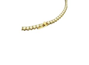 9009656817995 - Collier SWAROVSKI Matrix Tenniskette Rundschliff 5681799 Halsketten Gr M Metall Länge 41 cm Breite 35 mm goldfarben (gelbgoldfarben gelb) Damen mit Kristall