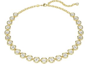 9009656825853 - Collier SWAROVSKI Imber Rundschliff 5682585 Halsketten Gr Metall Länge 45 cm Breite 10 mm goldfarben (gelbgoldfarben kristallweiß) Damen Colliers mit Kristall