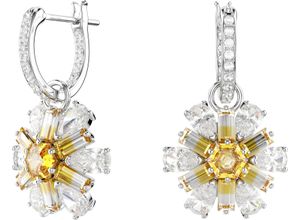 9009656832431 - Paar Ohrhänger SWAROVSKI Idyllia Drop Blume 5683243 Ohrringe Gr Metall gelb (metallfarben kristallweiß gelb gelb) Damen Ohrhänger mit Kristall