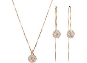 9009656834510 - Ohrring und Ketten Set SWAROVSKI Meteora Set 5683451 Schmuck-Sets rosegold (roségoldfarben kristallweiß kristallweiß) Damen Brautschmuck mit Kristallen