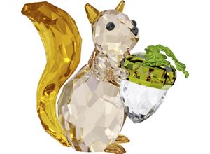 9009656836170 - Tierfigur SWAROVSKI Deko Kristall Sammelfigur Idyllia Eichhörnchen und Eichel 5683617 Dekofiguren Gr B H T 339cm x 501cm x 56cm Eichhörnchen und Eichel braun grün kristallweiß schwarz Kristall