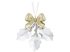 9009656857014 - Dekohänger SWAROVSKI Sammelfigur Holiday Magic Stechpalmenblätter Ornament 5685701 weiß (kristallweiß goldfarben weiß) Dekohänger B H T 179cm x 757cm x 731cm Kristallglas Metall Polyester Kristall B179cm H757cm T731cm