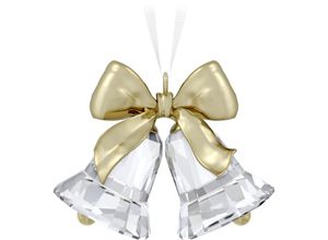 9009656863213 - Dekohänger SWAROVSKI Kristall Sammelfigur Holiday Magic Glocken Ornament 5686321 Gr B H T 336 cm x 478 cm x 589 cm weiß (kristallweiß goldfarben weiß) Kristall