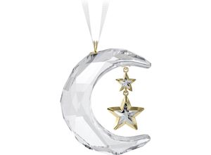 9009656866160 - Dekohänger SWAROVSKI Kristall Sammelfigur Holiday Magic Mond Ornament 5686616 Gr B H T 192cm x 497cm x 392cm weiß (kristallweiß-goldfarben-weiß) Kristall