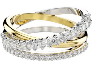 9009656897324 - Fingerring SWAROVSKI Schmuck Geschenk Hyperbola Ring Fingerringe Gr 52 Metall goldfarben (metallfarben gelbgoldfarben kristallweiß kristallweiß) Damen mit Zirkonia (synth)