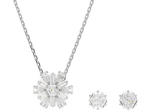 9009656914861 - Ohrring und Ketten Set SWAROVSKI Schmuckset Multipack Schmuck Geschenk Idyllia Schneeflocke 5691486 Schmuck-Sets silberfarben (metallfarben kristallweiß kristallweiß) Damen mit Kristallen