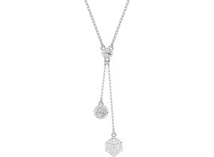 9009656932070 - Y-Kette SWAROVSKI Schmuck Geschenk Dextera Y-Anhänger Kugel und Würfel 5693207 Halsketten Gr Metall Länge 67 cm silberfarben (metallfarben kristallweiß) Damen mit Kristall