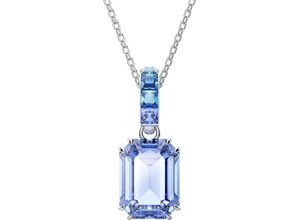 9009656965184 - Kette mit Anhänger SWAROVSKI Schmuck Geschenk Halskette Millenia 5696518 Halsketten Gr Metall Länge 75 cm metallfarben türkis blau Damen mit Kristall