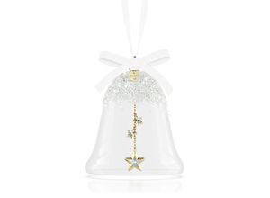 9009657018667 - Dekohänger SWAROVSKI Kristallfigur Sammelfigur Annual Edition Weihnachtsglocke weiß (kristallweiß goldfarben weiß) Dekohänger Kristallglas Metall Baumwolle Kristall
