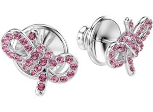 9009657235576 - Paar Ohrstecker SWAROVSKI Schmuck Geschenk Ohrringe Lifelong Bow Schleife 5723557 Gr Metall rosa (metallfarben rosa rosa) Damen mit Kristall