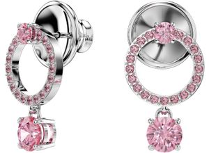 9009657235651 - Paar Ohrstecker SWAROVSKI Schmuck Geschenk Ohrringe Attract Drop Circle 5563278 5723563 5723565 Gr Metall rosa (metallfarben rosa rosa) Damen mit Kristall