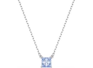 9009657235682 - Kette mit Anhänger SWAROVSKI Schmuck Geschenk Attract Matrix Kissenschliff 5510696 5723568 Halsketten Gr Metall Länge 43 cm blau (metallfarben blau) Damen mit Kristall Zirkonia (synth)