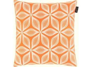 9009818175758 - Zierkissen Olivia in Orange Weiß ca 45x45cm