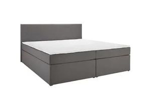 9009852181258 - Boxspringbett Lucy in Grau ca 180x200 cm mit Topper