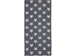 9009852259315 - Outdoorteppich Stars ca 70x140 cm grau weiß