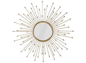 9009852597226 - Wandspiegel  Gold  Metall Glas  rund  81x81x10 cm  Spiegel Wandspiegel