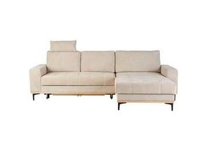 9009852685909 - Wohnlandschaft Casper in Beige mit Schlaffunktion