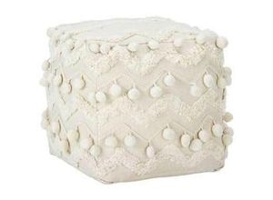 9009852741049 - Pouf POMPOM Pompom in Creme ca 45x45x45cm