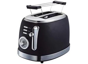 9009852926910 - Toaster Retro aus Edelstahl in Schwarz