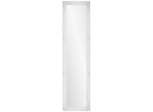 9009852977554 - Standspiegel  Weiß  Glas  Eukalyptusholz  massiv  rechteckig  40x160x45 cm  Ganzkörperspiegel  Spiegel Standspiegel